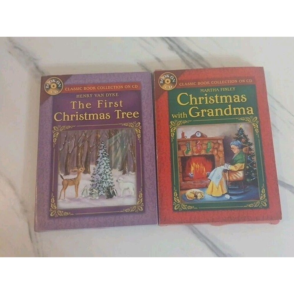 Book on CD -The first Christmas tree & Christmas With Grandma- Set of 2 Books